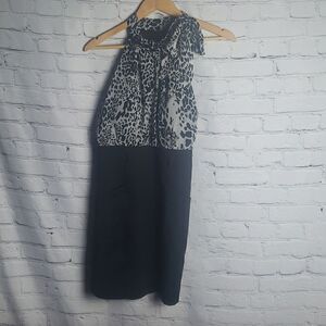 Alyn Paige Gray and Black Cheetah Dress